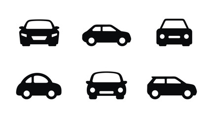 Car set icon isolated on white background