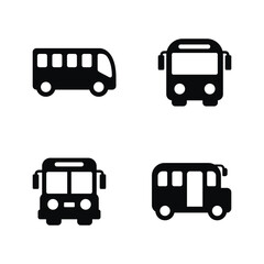 Bus set icon isolated on white background