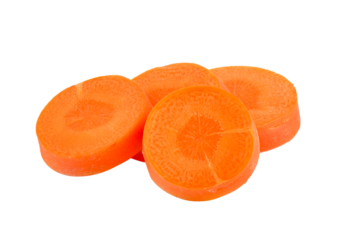 slice carrot on transparent png