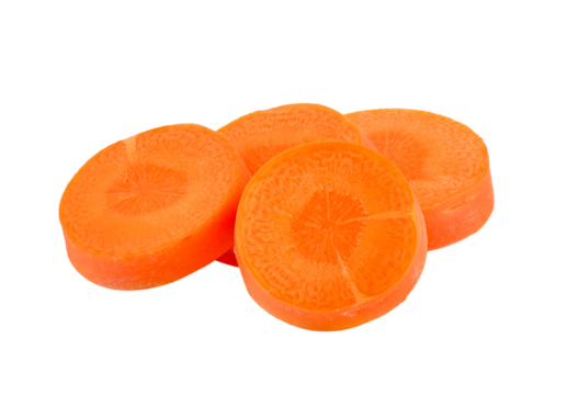 slice carrot on transparent png