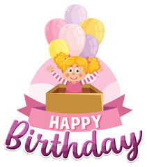 Happy Birthday message for banner or poster design