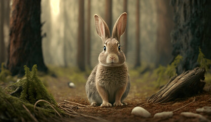 rabbit in the forest