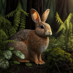 rabbit in the forest