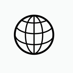Globe Icon - Vector, Sign and Symbol for Design, Presentation, Website or Apps Elements