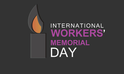 International workers memorial day. Template for background, banner, card, poster 