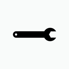 Wrench Icon - Vector, Repair Sign and Setting Symbol for Design, Presentation, Website or Apps Elements