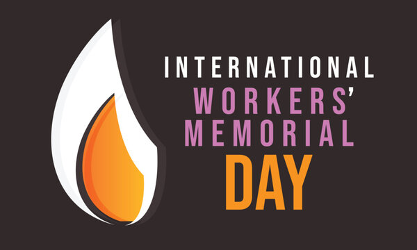 International workers memorial day. Template for background, banner, card, poster 