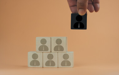 Human resources management and recruitment business build team concept. Leadership concept. Choosing the right candidates. Human resources HR management recruitment employment headhunting concept.