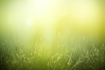 Plakat background with a greenish haze and sunshine. Generative AI