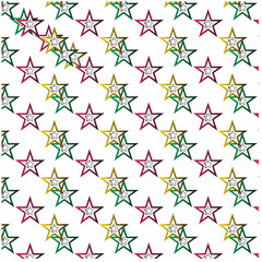 Fototapeta na wymiar Seamless pattern background with triangles in green, purple and gold colors.