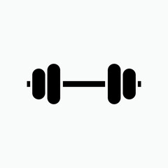 Barbell Icon. Bodybuilding Tool Symbol - Vector.    