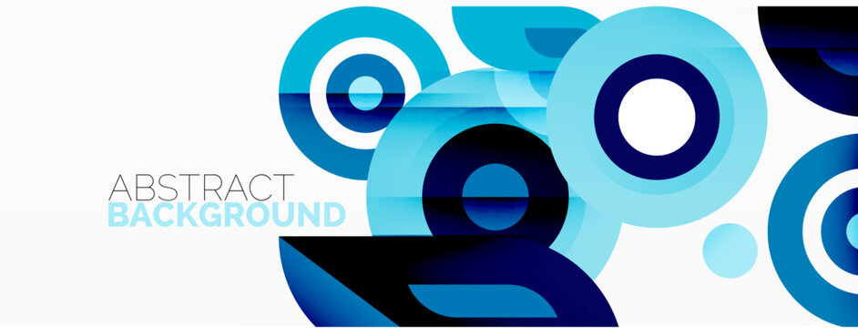 Rings and circles geometric abstract background for wallpaper, banner, backdrop