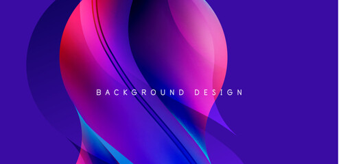 Elegant waves and flowing fluid abstract background. Template for covers, templates, flyers, placards, brochures, banners