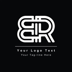 icon initial BR or RB design logo