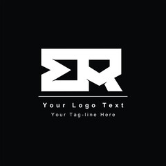 Naklejka premium BR or RB logo initial design elegant symbol