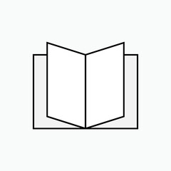 Book Icon. Reference, Library Symbol.  Apply as Presentation, Website or Apps Elements - Vector.