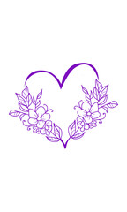  Love Floral Hand-drawn vector