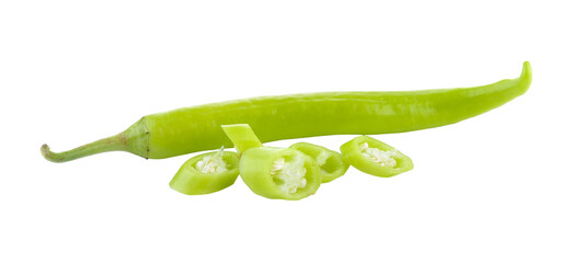 green chili pepper on transparent png