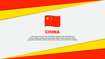 China Flag Abstract Background Design Template. China Independence Day Banner Cartoon Vector Illustration. China Design