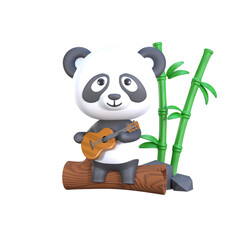 3D Rendering of Romantic Panda with Love Illustration © AGUNG