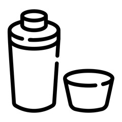 thermos line icon