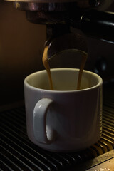 cup of coffee and machine