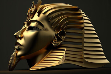 ancient Egyptian pharaoh funeral mask, generative AI
