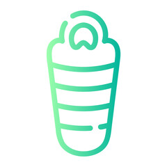 sleeping bag gradient icon