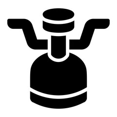 camping gas glyph icon
