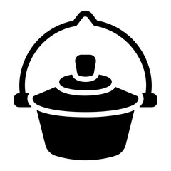 cooking pot glyph icon