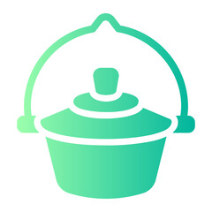 cooking pot gradient icon