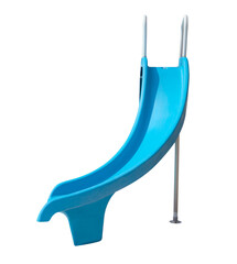 blue slide pool isolated