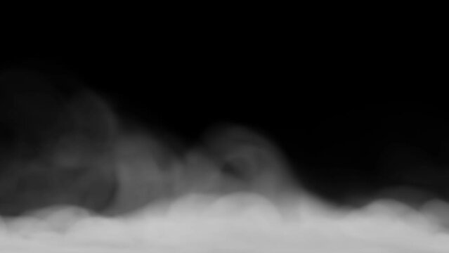 Realistic dry ice smoke clouds fog overlay perfect for compositing into your shots. Simply drop it in and change its blending mode to screen or add. 3d Illustration.
