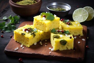 Dhokla, Indian, Food. Generative AI