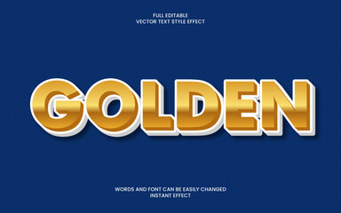 Golden text effect. Editable text effect