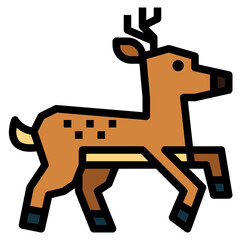 deer filled outline icon style
