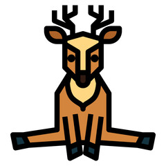 deer filled outline icon style