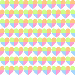 heart shaped seamless background showing love