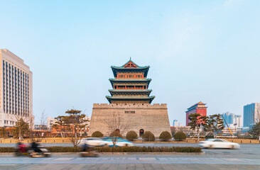 View of Wuyi Square in Taiyuan, Shanxi Province