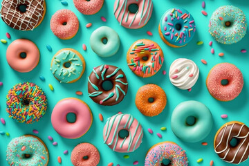 assorted donuts made with generative ai
