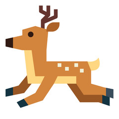 deer flat icon style