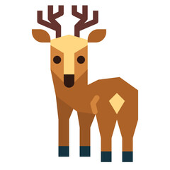 deer flat icon style