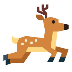 deer flat icon style