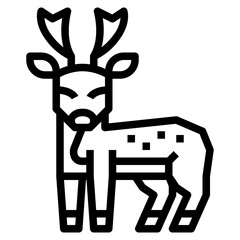 deer line icon style