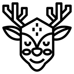 deer line icon style