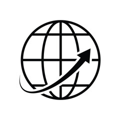 Worldwide icon design, isolated on white background. vector illustration