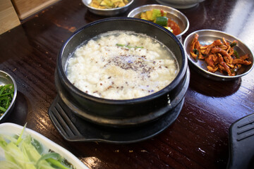 Korean Perilla Seed and Soft Tofu Stew.