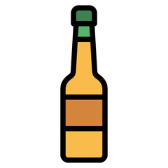 bottle filled outline icon style