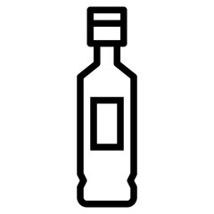 bottle line icon style