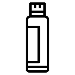 bottle line icon style